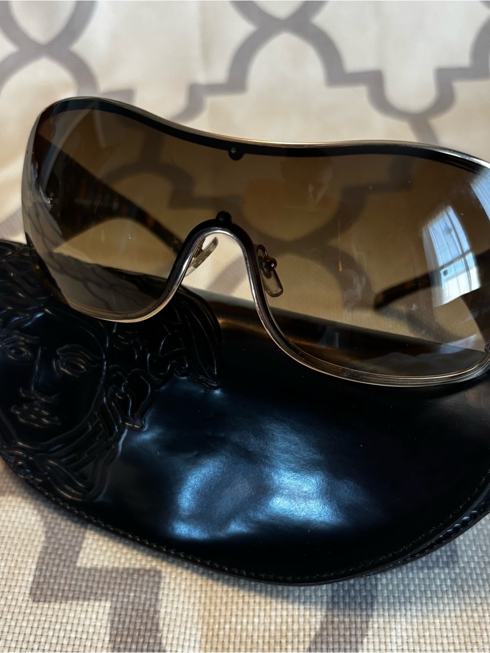 Versace Women’s Tortoise Shell & Gold Medusa Luxury Sunglasses